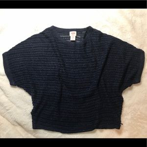 Mossimo Navy Short Sleeve Sweater